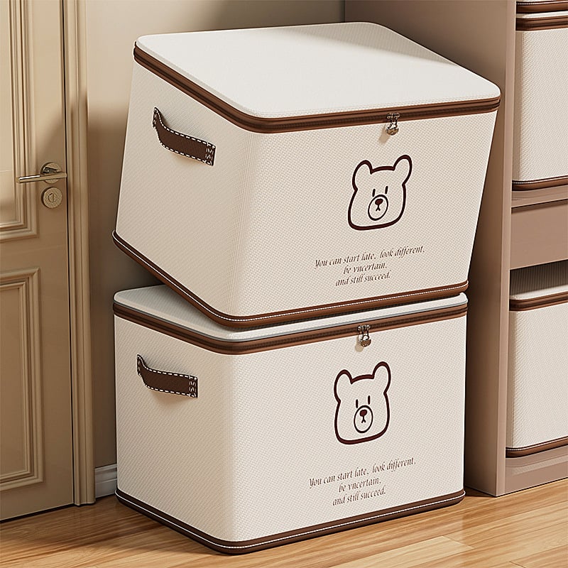 Kutija za skladištenje s ključem, sklopiva, 60L, od netkanog materijala, prenosna, otporna na prašinu i vlagu, uzorak crtić, japanski stil