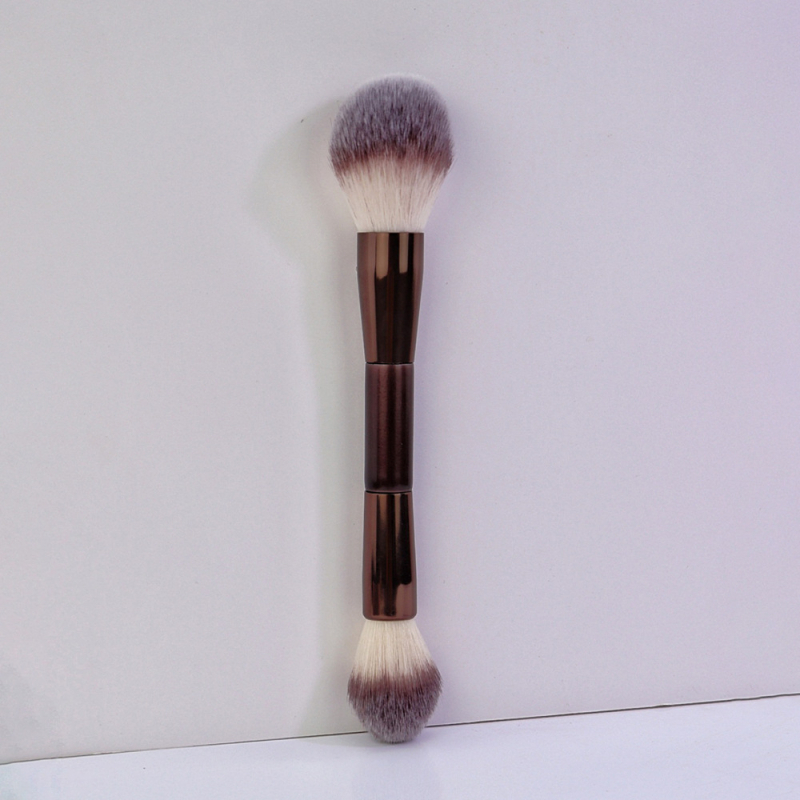 Makeup otu komplekts, 13 gab., divpusējais gals, sintētiskās šķiedras, koka rokturi, pārnēsājams dizains, kopējais garums 20,5 cm