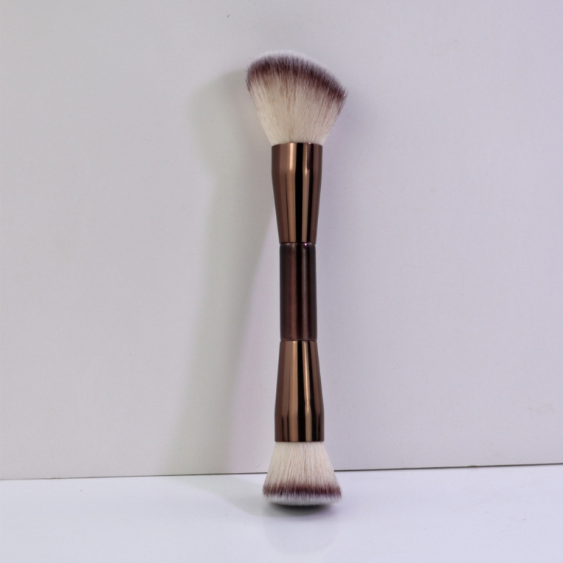 Makeup otu komplekts, 13 gab., divpusējais gals, sintētiskās šķiedras, koka rokturi, pārnēsājams dizains, kopējais garums 20,5 cm