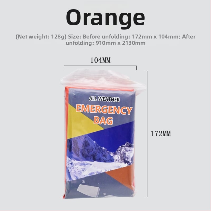 Pirmosios pagalbos miegmaišis – PE įdaila, PE audinys, vokų konstrukcija, 128 g, suaugusiems