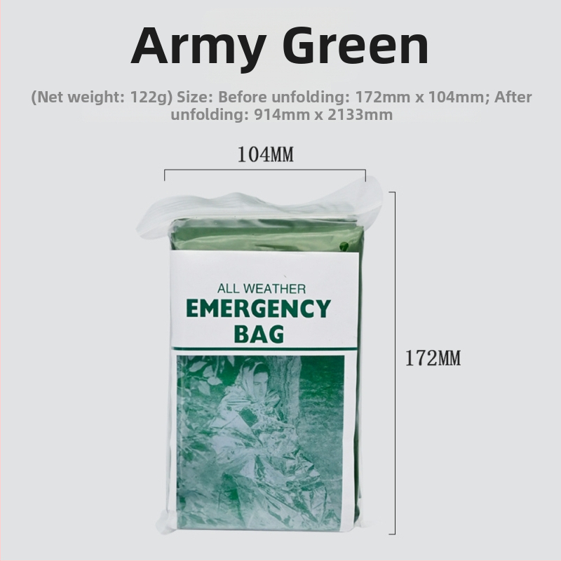 Pirmosios pagalbos miegmaišis – PE įdaila, PE audinys, vokų konstrukcija, 128 g, suaugusiems