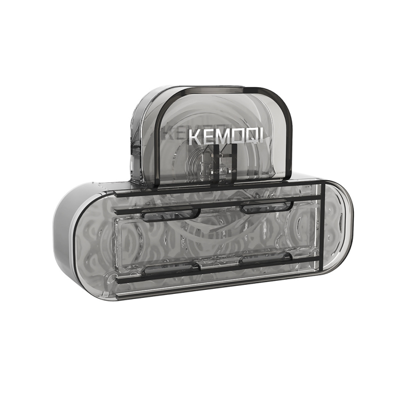 Organizator cu ventuză – montare fără găuri, rezistent la umiditate, capacitate de încărcare, plastic, stil modern minimalist