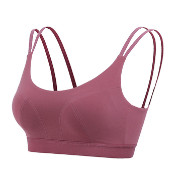 Sporta krūšturis ar fiksētiem dubultajiem siksniņām – pilna krūšu kauss, plāni formēti kausi, viengabala gluds dizains, poliestera-elastāna maisījums