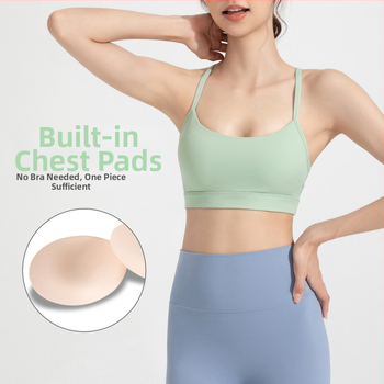 Sporta krūšturis skrējējiem un fitnesam – pilnas kupas, biezi veidotas kupas, fiksētas dubultās plecu siksnas, muguras aizdare ar trim sprādžām; galvenais materiāls: neilons; oderējums: spandekss