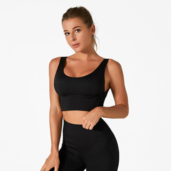 Augstas intensitātes sporta krūšturis skriešanai un jogai, 3/4 formēti krūšu kausi, gluds dizains, muguras dizains, materiāls no neilona ar spandeksu, fiksētas dubultās siksnas