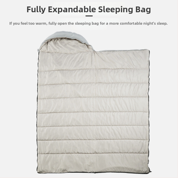 Išorinis kemperių miegas maišas aplanko stiliuje, keturių sezonų šiluma; užpildas: be klijų medvilnė; įdaila ir audinys: Chunya Spinning; konstrukcija: aplankas; tinkamas suaugusiems