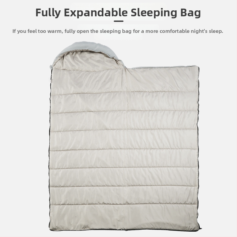 Ārējais kempinga guļammaiss aploksnes stilā četrsezonu siltums; pildījums: kokvilna bez līmes; iekšējā oderējums un audums: Chunya Spinning; konstrukcija: aploksne; piemērots pieaugušajiem