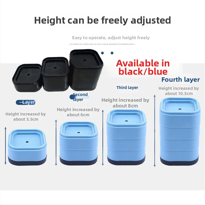 Universāla pretslīdēšanas bāze veļas mazgāšanai – regulējama un pārvietojama, no plastmasas, bez uzstādīšanas, 100% jauns materiāls