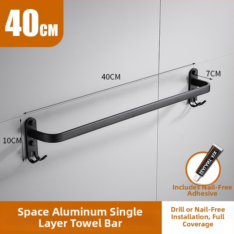 Be gręžimo aliuminio rankšluosčių laikiklis su 3 strypais, atsparus rūdijimui, purškiamo plastiko paviršius