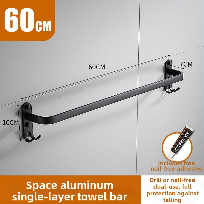 Be gręžimo aliuminio rankšluosčių laikiklis su 3 strypais, atsparus rūdijimui, purškiamo plastiko paviršius