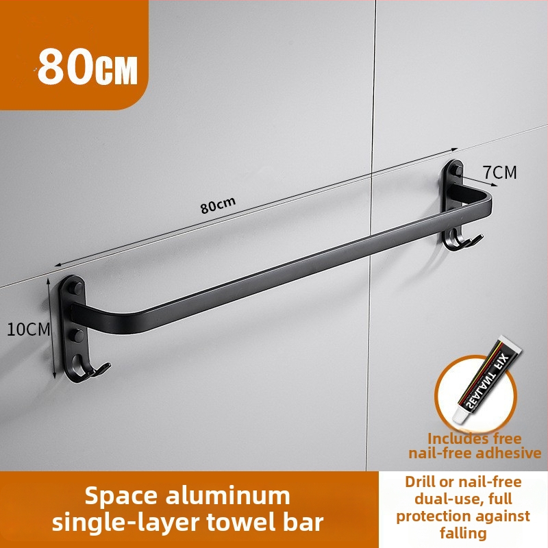 Be gręžimo aliuminio rankšluosčių laikiklis su 3 strypais, atsparus rūdijimui, purškiamo plastiko paviršius