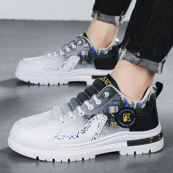 Ανδρικά slip-on καθημερινά παπούτσια από δέρμα, άνω μέρος από δέρμα, σόλα PVC, επένδυση από ύφασμα, εσωτερικό με δίχτυ, στρογγυλός μύτης