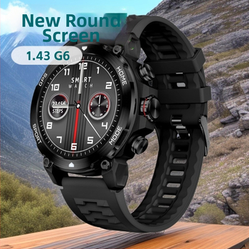 SMA išmanusis laikrodis su apvaliu AMOLED ekranu, GPS, Bluetooth skambučiai, širdies ritmo stebėjimas ir miego stebėjimas