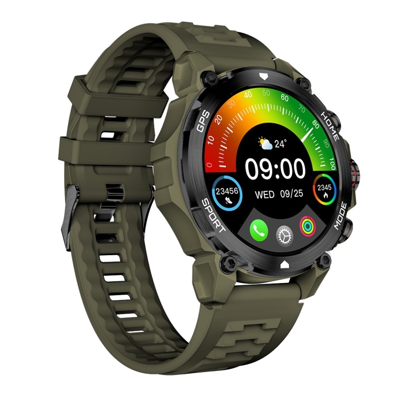 SMA išmanusis laikrodis su apvaliu AMOLED ekranu, GPS, Bluetooth skambučiai, širdies ritmo stebėjimas ir miego stebėjimas