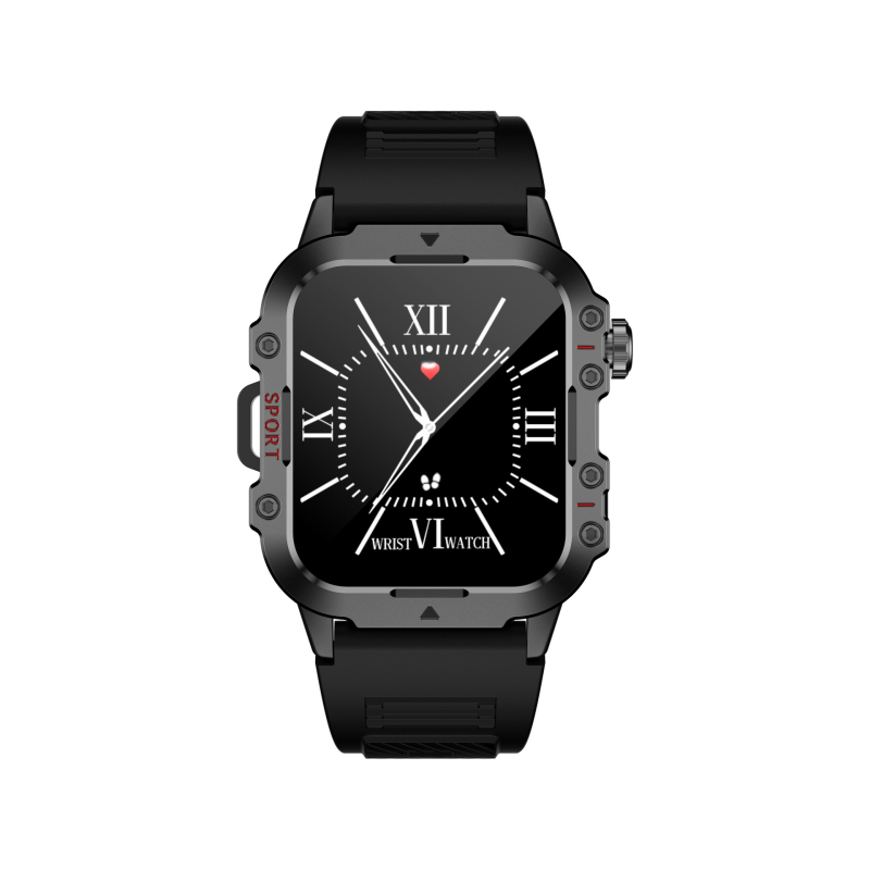 QX11 išmanusis laikrodis su Bluetooth skambučiais, skirtas lauko sportui, širdies ritmo ir kraujospūdžio stebėjimui, fotografavimui ir nuotoliniam selfiui