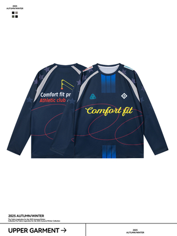 Дълъг ръкав спортна тениска, кръгло деколте, 100% полиестер, дишаща и антибактериална, влаготвеждаща, буквен принт в дизайн с цветни блокове