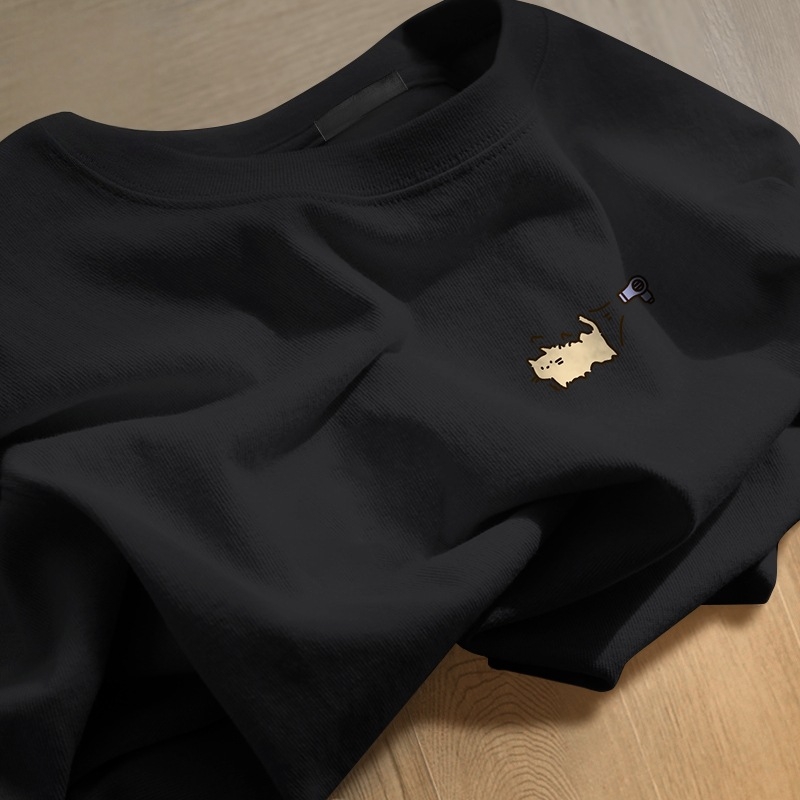 100% памук тениска с кръгло деколте, къс ръкав, принт