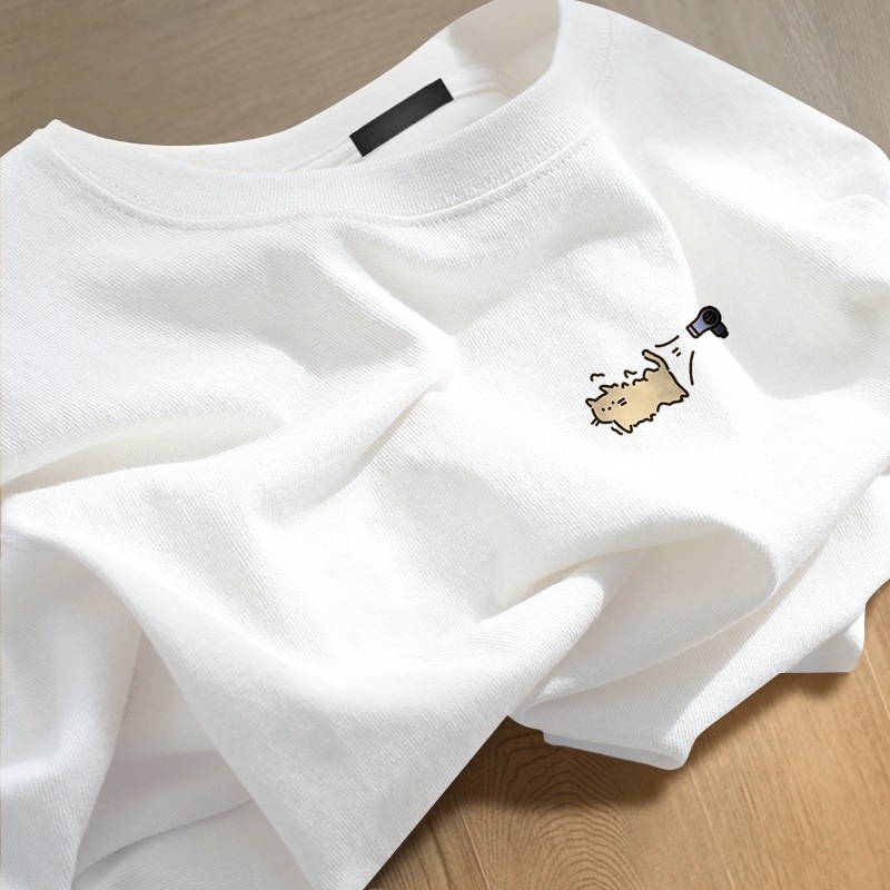 100% памук тениска с кръгло деколте, къс ръкав, принт