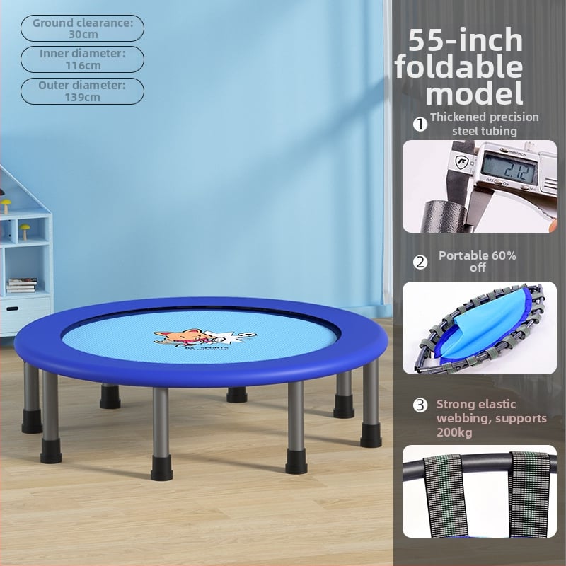 Amex iekšējais bērnu tramps ar drošības tīklu – tērauda cauruļu konstrukcija, pielāgošana pieejama, mājas fitnesam