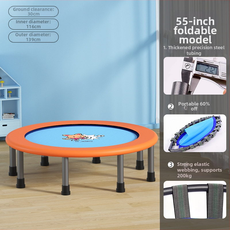 Amex iekšējais bērnu tramps ar drošības tīklu – tērauda cauruļu konstrukcija, pielāgošana pieejama, mājas fitnesam