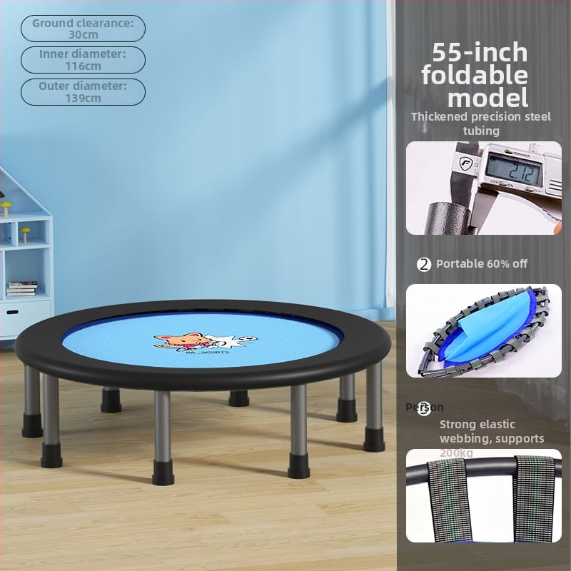 Amex iekšējais bērnu tramps ar drošības tīklu – tērauda cauruļu konstrukcija, pielāgošana pieejama, mājas fitnesam