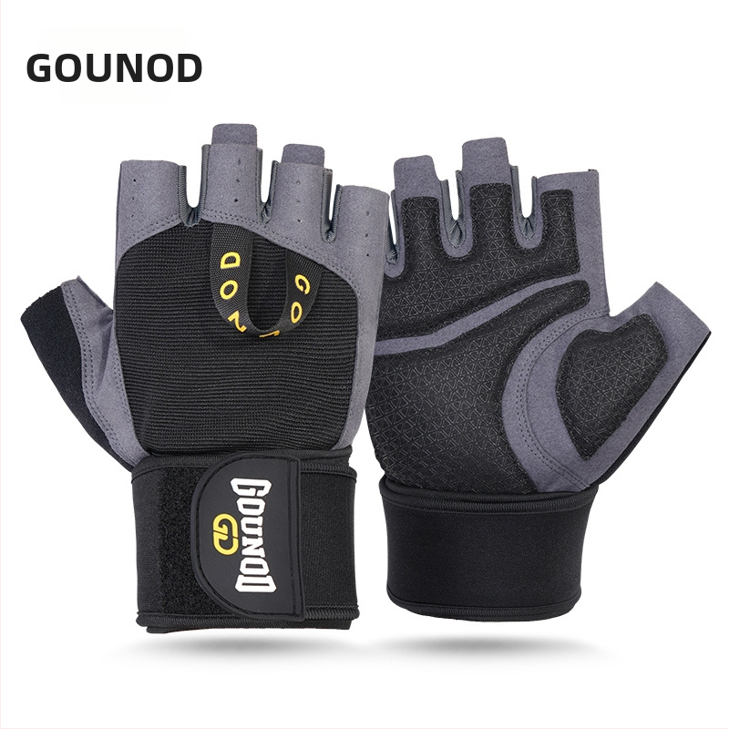 Gounod Puspirštinės svarmenims – delno apsauga, atsparios dėvėjimui, iš poliesterio pluošto, skirtos fitnesui