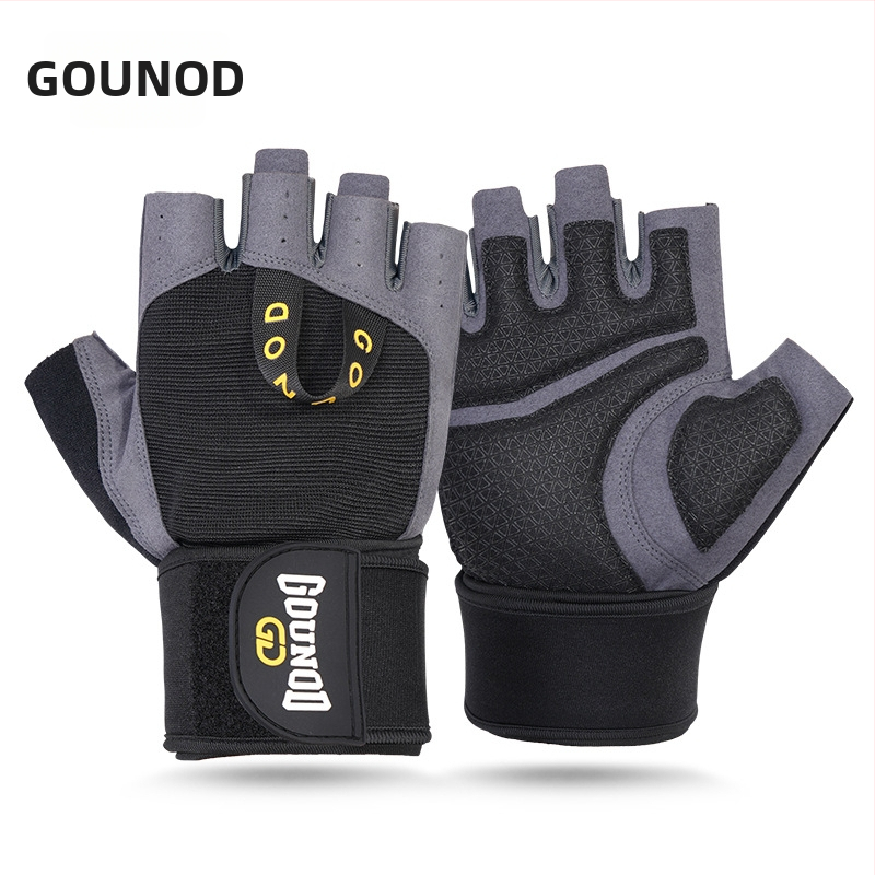 Gounod Puspirštinės svarmenims – delno apsauga, atsparios dėvėjimui, iš poliesterio pluošto, skirtos fitnesui