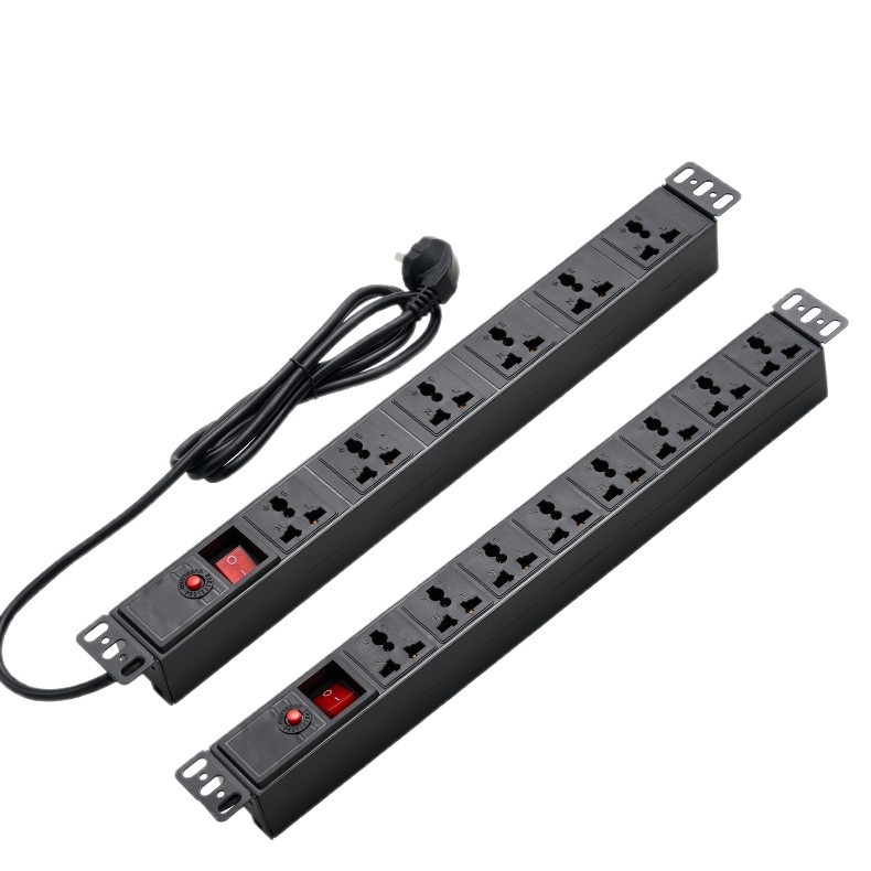Laidų lizdas PDU spintai, 10A, 2500W, gaisos atsparus PC korpusas, skirtas kompiuterių kambario spintai