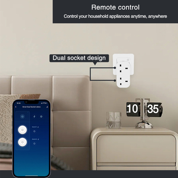 Didžiosios Britanijos standartas 13A matuojanti išmani rozetė 1–2 su programėlių valdymu ir Wi‑Fi nuotoliniu laikmačiu