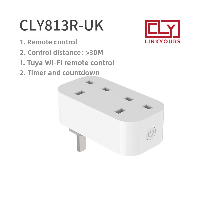 Didžiosios Britanijos standartas 13A matuojanti išmani rozetė 1–2 su programėlių valdymu ir Wi‑Fi nuotoliniu laikmačiu