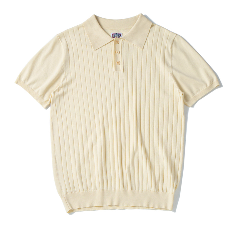 Muško polo od Mulberry svile, slim fit, kratki rukavi, jednobojna boja, završna obrada pranjem