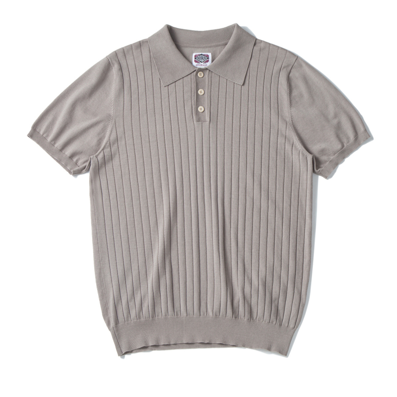 Muško polo od Mulberry svile, slim fit, kratki rukavi, jednobojna boja, završna obrada pranjem