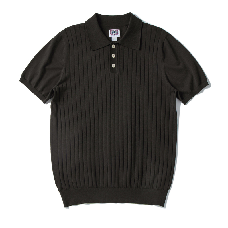 Muško polo od Mulberry svile, slim fit, kratki rukavi, jednobojna boja, završna obrada pranjem