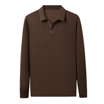 Tricou polo cu mânecă lungă, croială Slim, finisaj spălat, material poliester 84,2% + spandex 15,8%, respirabil