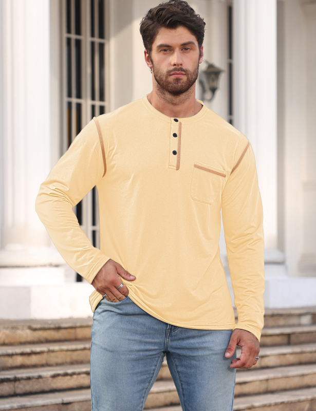 Polo cu guler înalt, mâneci lungi, croială lejeră, țesătură din amestec de bumbac