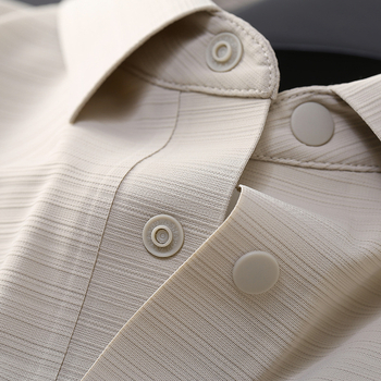 Polo pentru bărbați, mânecă scurtă, croială slim, amestec din nylon, stil de vară casual