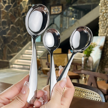Lingură de inox 316 pentru copii, stil modern minimalist, Hong Junda, finisaj oglindă