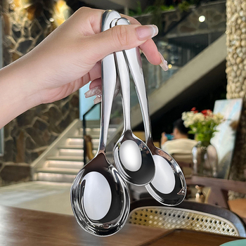Lingură de inox 316 pentru copii, stil modern minimalist, Hong Junda, finisaj oglindă