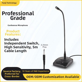 SF-38 juhtmega konverentsimikrofon 6,35 mm liidesega, laua mikrofon painduva kaelaga, esitlusteks ja koosolekuteks, 20 Hz–20 kHz, SNR ≥75 dB