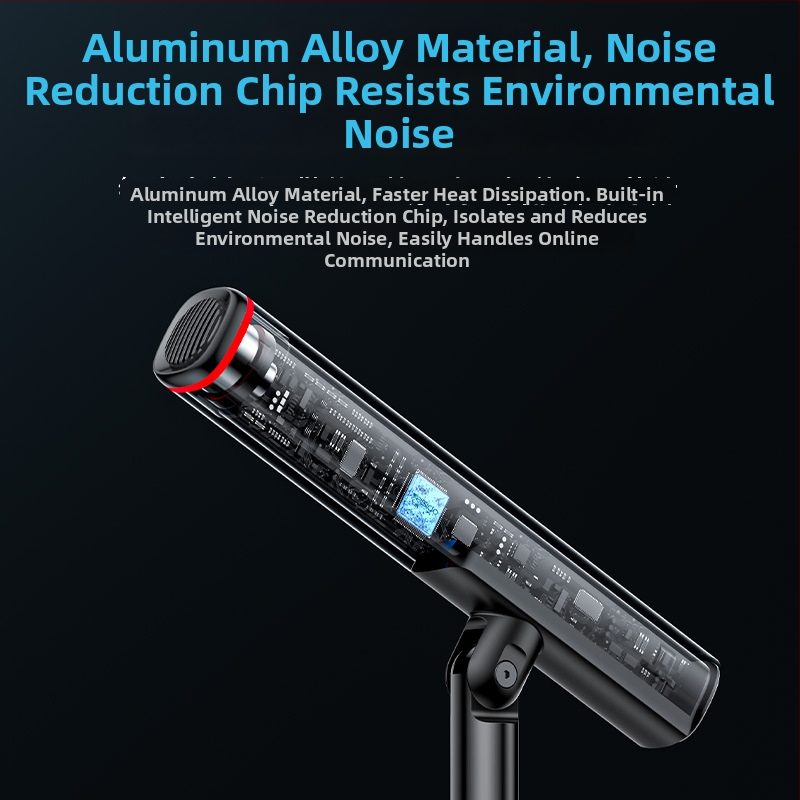 Yesido USB kondenzátorový stolný mikrofón s tlmením šumu, Plug‑and‑Play, SNR ≥ 70 dB — ideálny pre hranie, spev a živé vysielanie