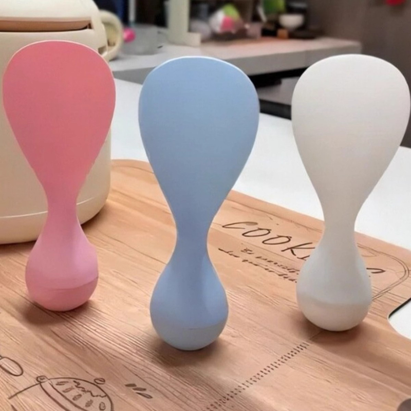 Žlica za rižu, plastična, neprijanjajuća, otporna na visoke temperature, deblja konstrukcija, PVC ručka