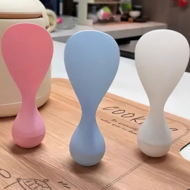 Žlica za rižu, plastična, neprijanjajuća, otporna na visoke temperature, deblja konstrukcija, PVC ručka
