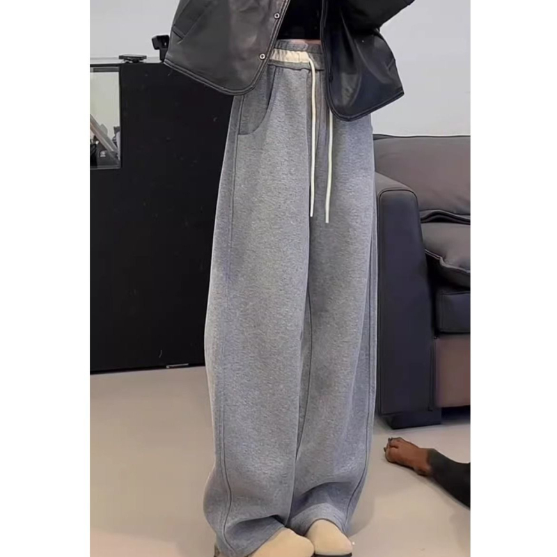 Ženske casual hlače s ravnim krojem, vuneni materijal, džepovi – Elegant Lady stil, proljeće 2024