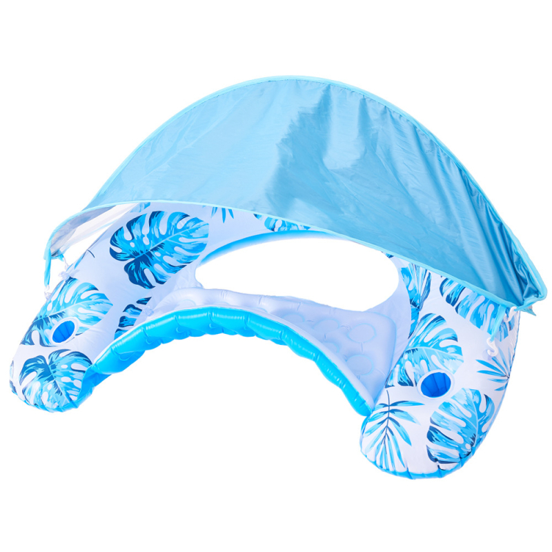 Φουσκωτό ανάκλιντρο ενηλίκων σε σχήμα Υ με λαβή, PVC, σχέδιο φλαμίνγκο με παγιέτες, θαλάσσιο φουσκωτό καναπέ