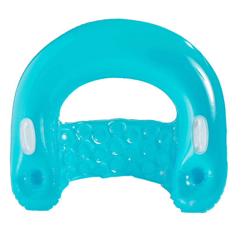 Φουσκωτό ανάκλιντρο ενηλίκων σε σχήμα Υ με λαβή, PVC, σχέδιο φλαμίνγκο με παγιέτες, θαλάσσιο φουσκωτό καναπέ