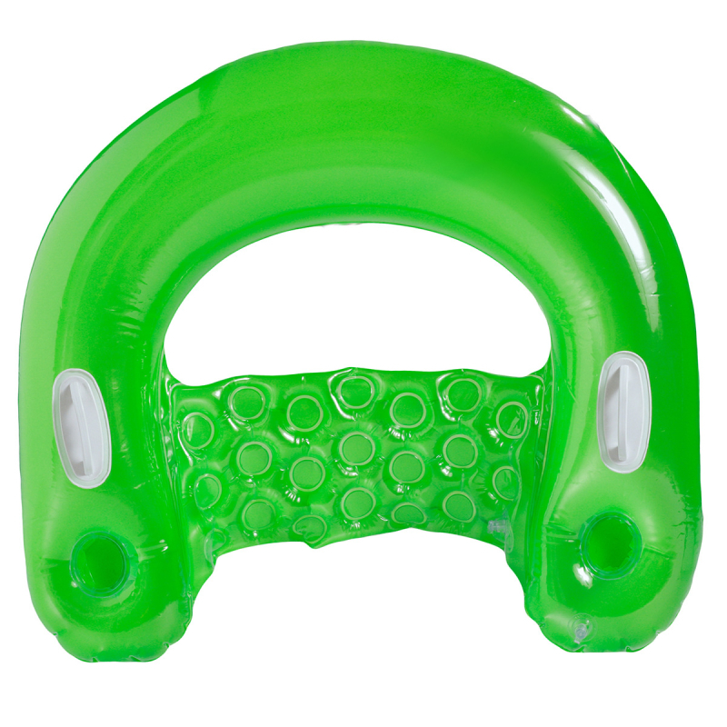 Φουσκωτό ανάκλιντρο ενηλίκων σε σχήμα Υ με λαβή, PVC, σχέδιο φλαμίνγκο με παγιέτες, θαλάσσιο φουσκωτό καναπέ