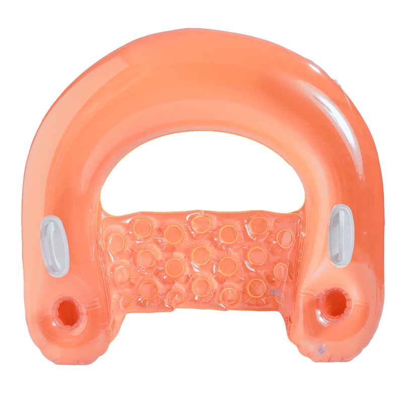 Φουσκωτό ανάκλιντρο ενηλίκων σε σχήμα Υ με λαβή, PVC, σχέδιο φλαμίνγκο με παγιέτες, θαλάσσιο φουσκωτό καναπέ