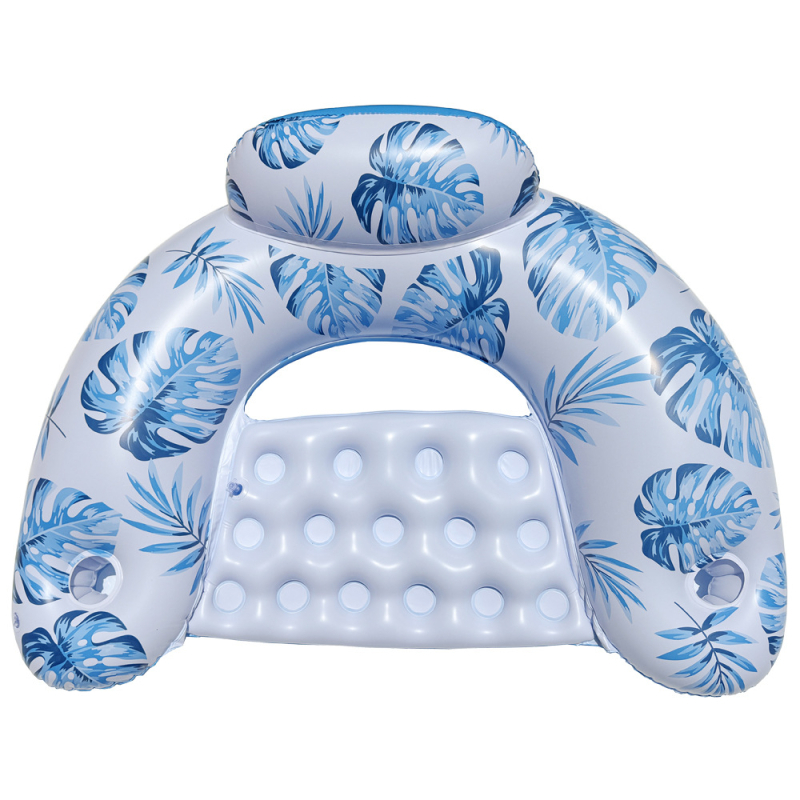 Φουσκωτό ανάκλιντρο ενηλίκων σε σχήμα Υ με λαβή, PVC, σχέδιο φλαμίνγκο με παγιέτες, θαλάσσιο φουσκωτό καναπέ
