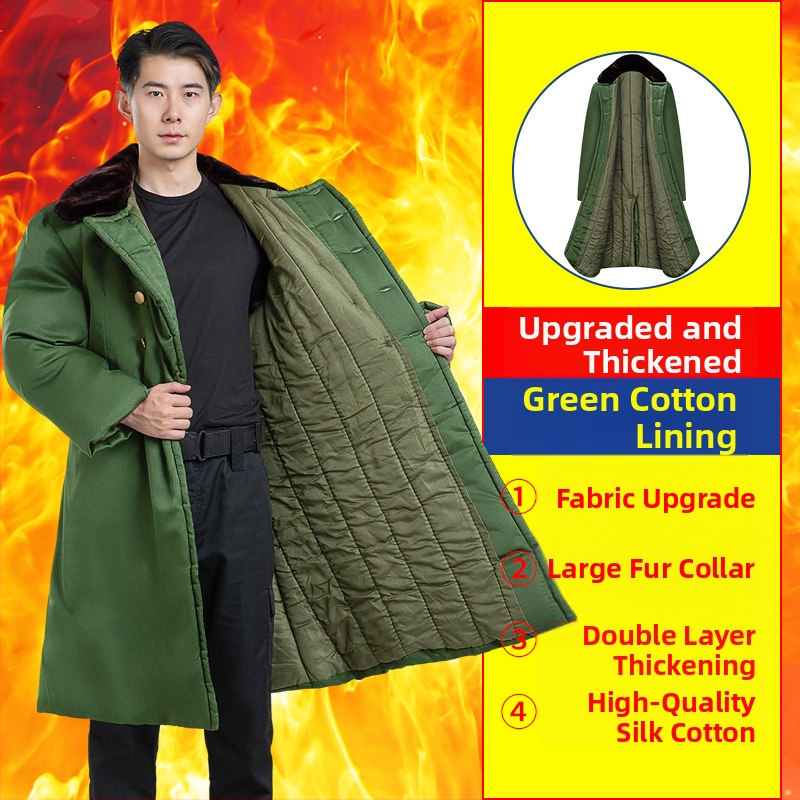 Karinio stiliaus ilgas paltas, polar fleece audinys, šiltas, vienos tonas, žiema, D-stilius