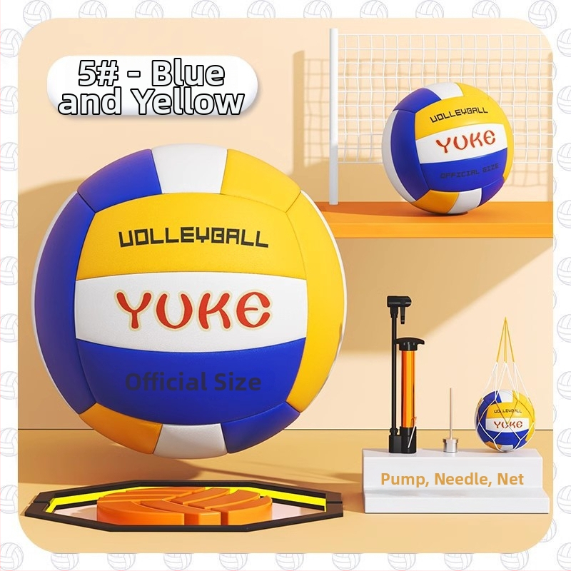 Yuke tinklinio kamuolys vidaus varžyboms, PVC, siūtas mechaniniu siuvimu, tinkamas treniruotėms ir varžyboms